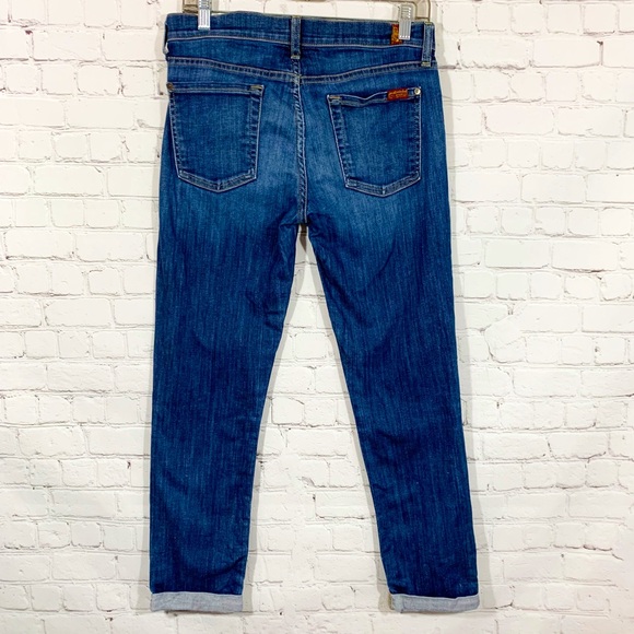 7 for all Mankind Jeans Skinny Crop and Roll - Picture 3 of 9